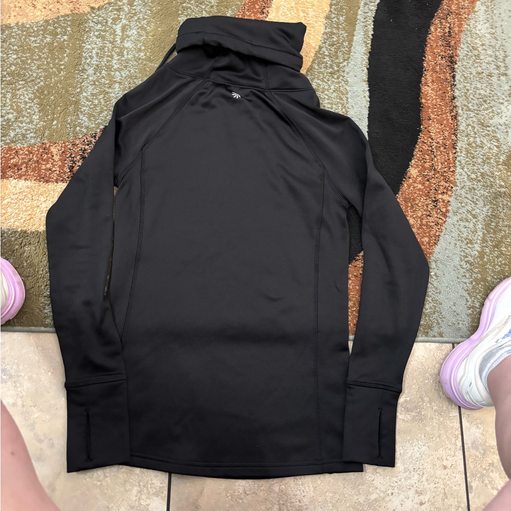 Athleta Black Performance Quarter Zip Top